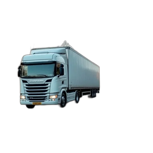 photorealistic, 3d render, white, lorry transparent PNG cut-out