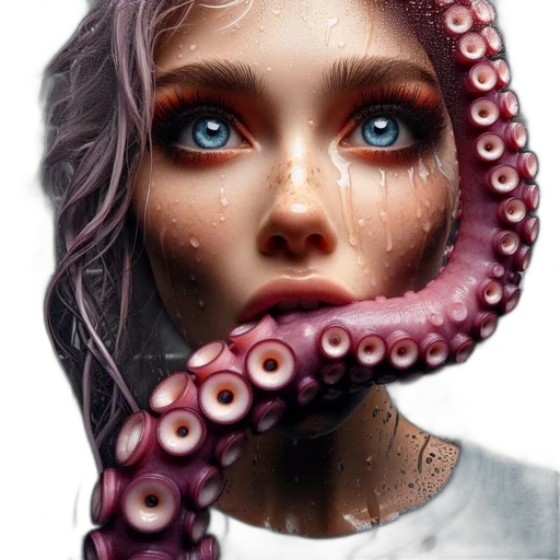 creature, face, hair, jewelry transparent PNG cut-out