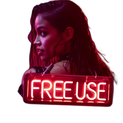 jacket, cyberpunk, vaporwave, neon lights transparent PNG cut-out