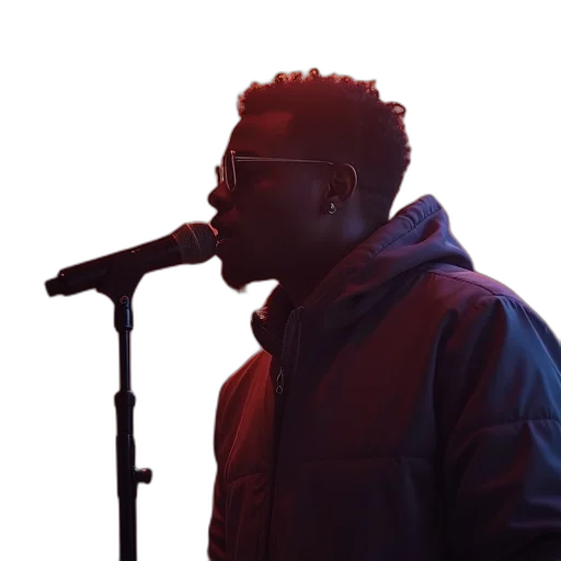 jacket, video, rapper, singing transparent PNG cut-out