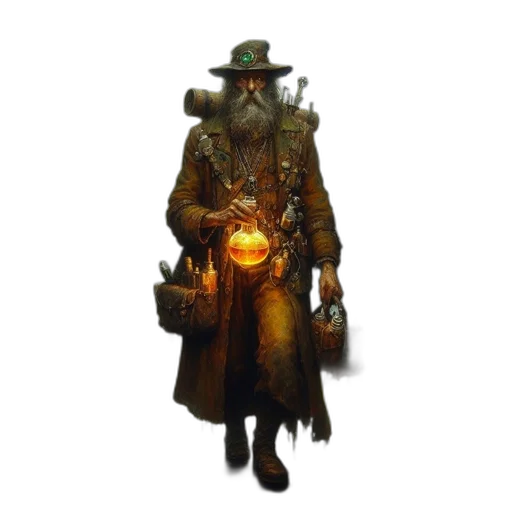 staff, hat, mask, jacket transparent PNG cut-out
