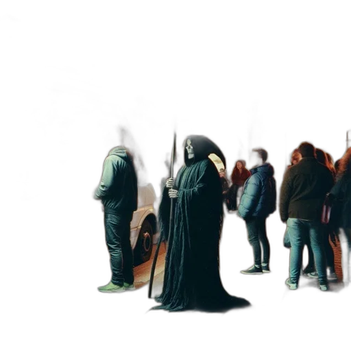 staff, mask, dress, jacket transparent PNG cut-out
