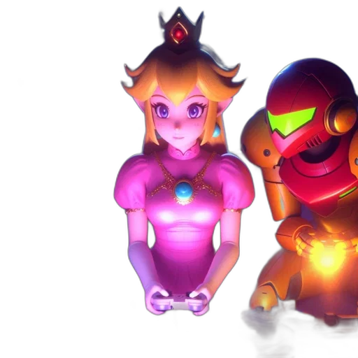 crown, robot, concept art, 3d render transparent PNG cut-out