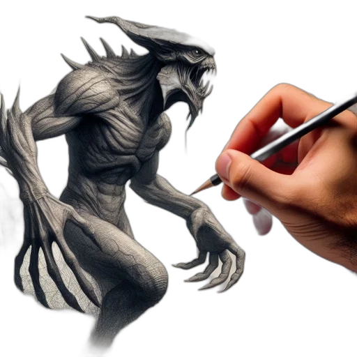 creature, dragon, concept art, fantasy art transparent PNG cut-out