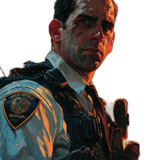 jacket, weapon, staff, face transparent PNG cut-out
