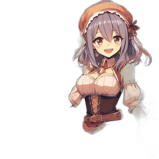 dress, hat, weapon, staff transparent PNG cut-out