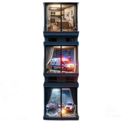 furniture, building, concept art, 3d render transparent PNG cut-out
