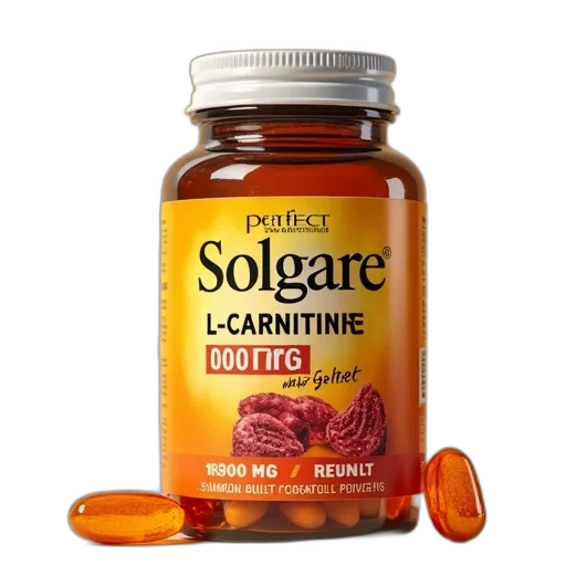 bottle, food, solgare, carnitine transparent PNG cut-out