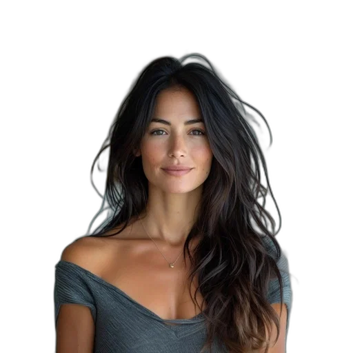 hair, dress, face, staff transparent PNG cut-out