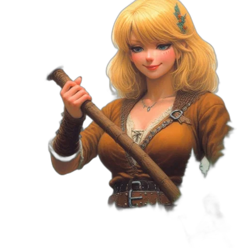 staff, weapon, sword, fantasy art transparent PNG cut-out