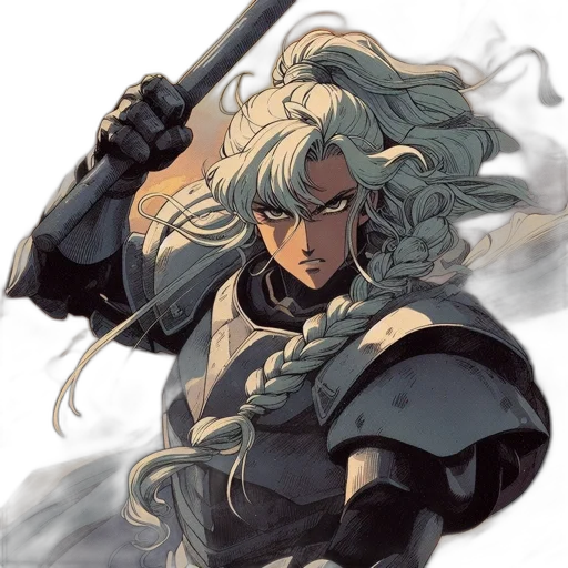 sword, weapon, dragon, hair transparent PNG cut-out