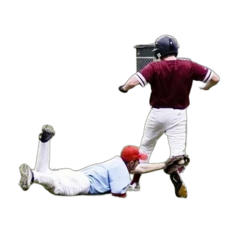 baseball, player, red, shirt transparent PNG cut-out