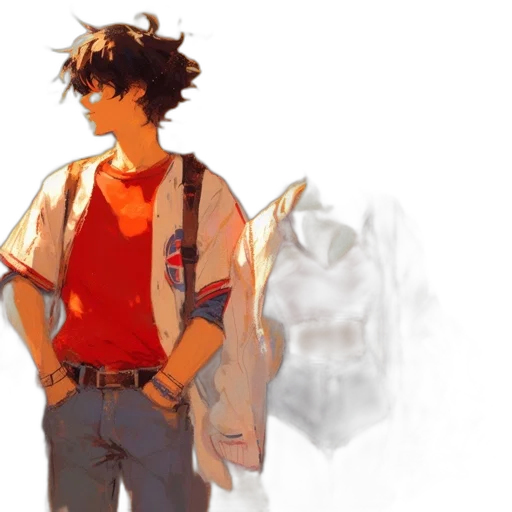 jacket, weapon, concept art, anime transparent PNG cut-out