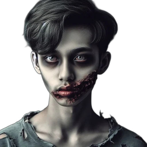 face, creature, mask, photorealistic transparent PNG cut-out