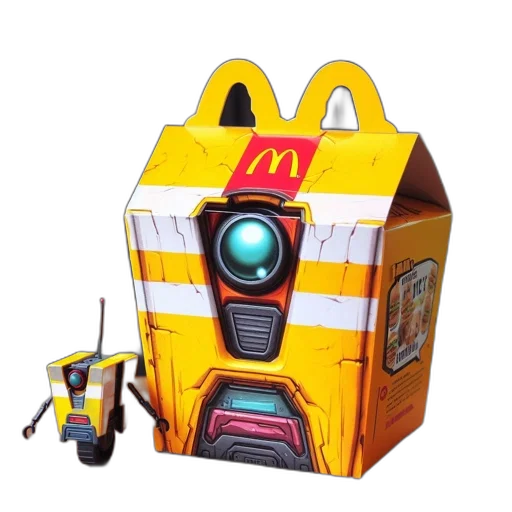 robot, food, 3d render, concept art transparent PNG cut-out