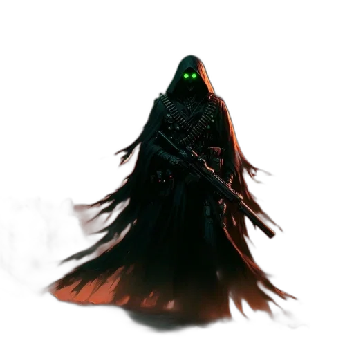 creature, mask, staff, dress transparent PNG cut-out