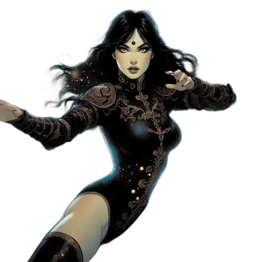 comic book art, concept art, fantasy art, woman transparent PNG cut-out