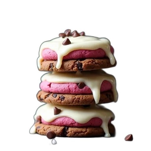 food, photorealistic, stack, three transparent PNG cut-out