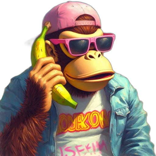 animal, jacket, creature, vaporwave transparent PNG cut-out
