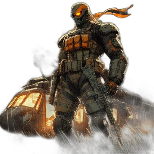 robot, concept art, comic book art, fantasy art transparent PNG cut-out