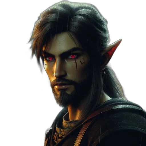 face, fantasy art, concept art, photorealistic transparent PNG cut-out