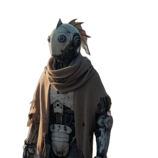 mask, creature, jacket, dragon transparent PNG cut-out