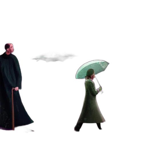 umbrella, concept art, pixel art, watercolor transparent PNG cut-out