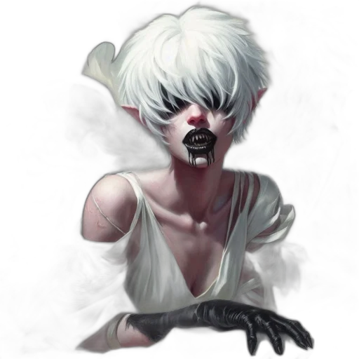 face, mask, creature, staff transparent PNG cut-out