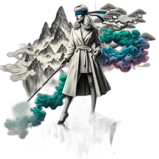 jacket, umbrella, staff, dress transparent PNG cut-out