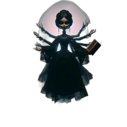 dress, crown, mask, staff transparent PNG cut-out