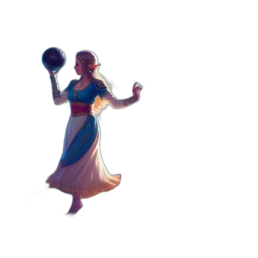 dress, crown, mask, staff transparent PNG cut-out