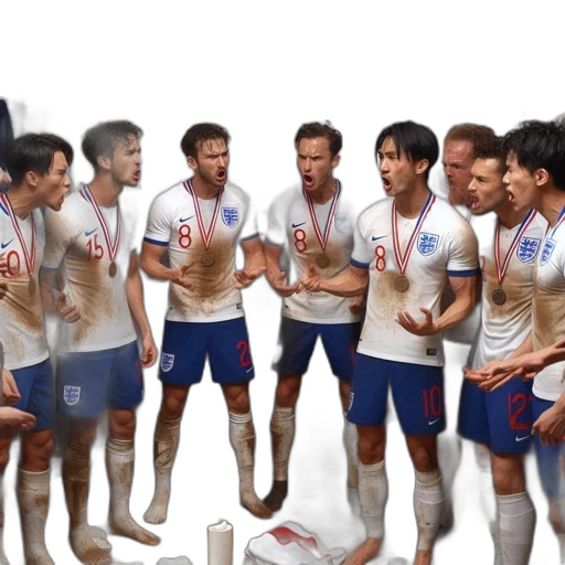 soccer, players, celebrate, win transparent PNG cut-out