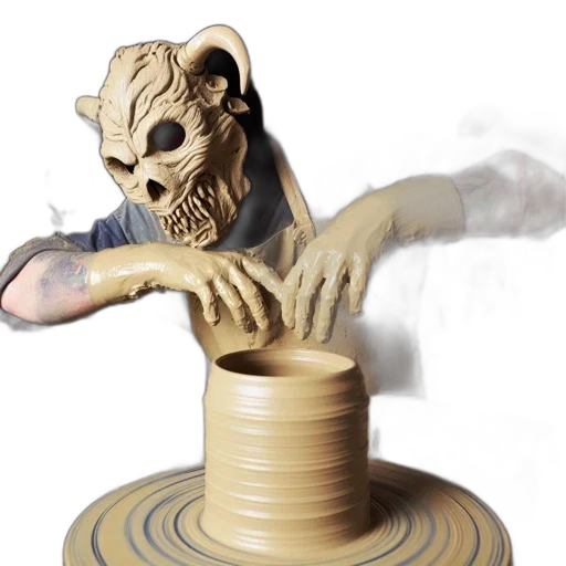 mask, creature, robot, staff transparent PNG cut-out