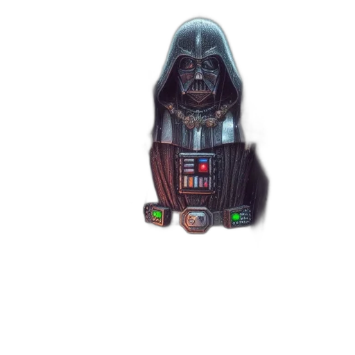 robot, mask, staff, weapon transparent PNG cut-out