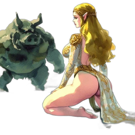 creature, dress, concept art, fantasy art transparent PNG cut-out