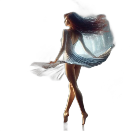 dress, hair, creature, shoes transparent PNG cut-out