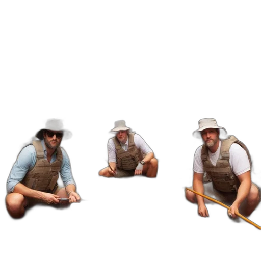 staff, hat, weapon, jacket transparent PNG cut-out