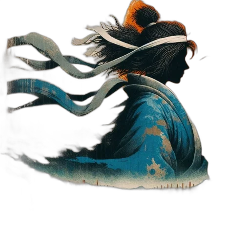 dragon, mask, hair, creature transparent PNG cut-out