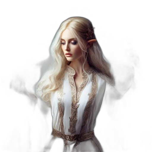 dragon, dress, staff, face transparent PNG cut-out