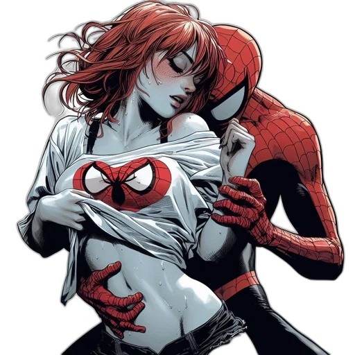 comic book art, concept art, red, illustration transparent PNG cut-out