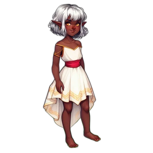 dress, staff, creature, concept art transparent PNG cut-out