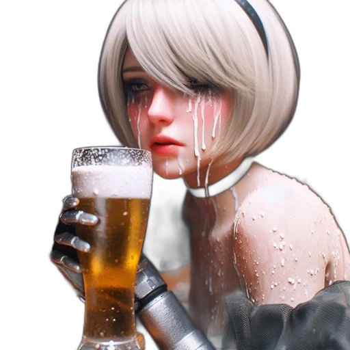 robot, bottle, face, weapon transparent PNG cut-out