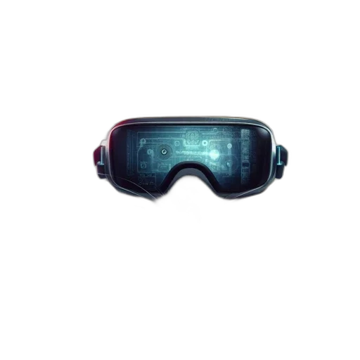 mask, cyberpunk, 3d render, outer space transparent PNG cut-out