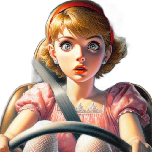 car, comic book art, concept art, photorealistic transparent PNG cut-out