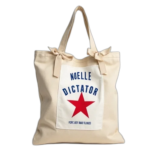 beige, canvas, tote, bag transparent PNG cut-out