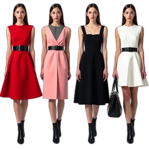 dress, monochrome, dark, colorful transparent PNG cut-out