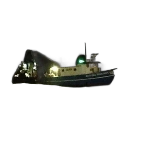 3d render, boat, named, alaska transparent PNG cut-out