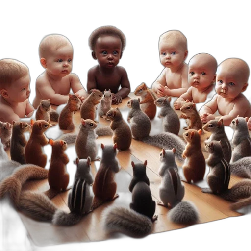 photorealistic, 3d render, concept art, babies transparent PNG cut-out