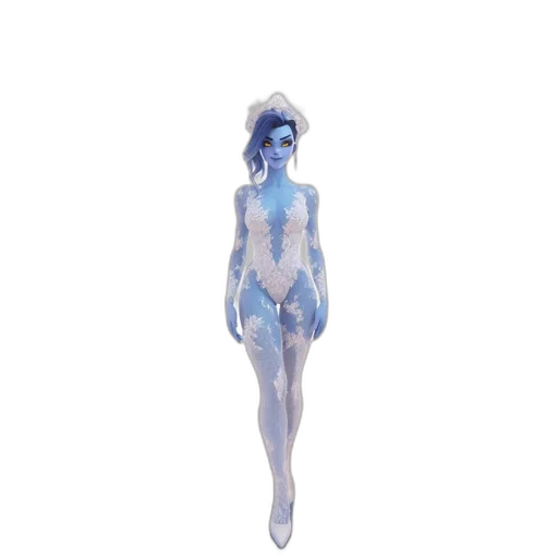 dress, creature, robot, staff transparent PNG cut-out