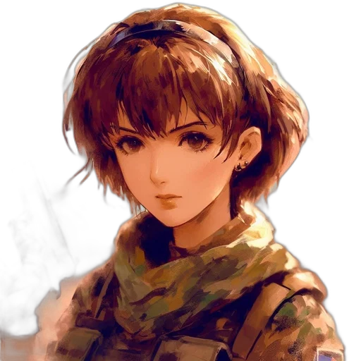 face, weapon, staff, jacket transparent PNG cut-out